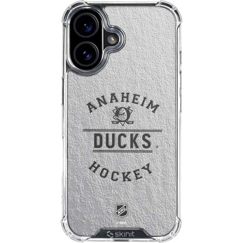 NHL Anaheim Ducks Black Text iPhone 16 Clear Case
